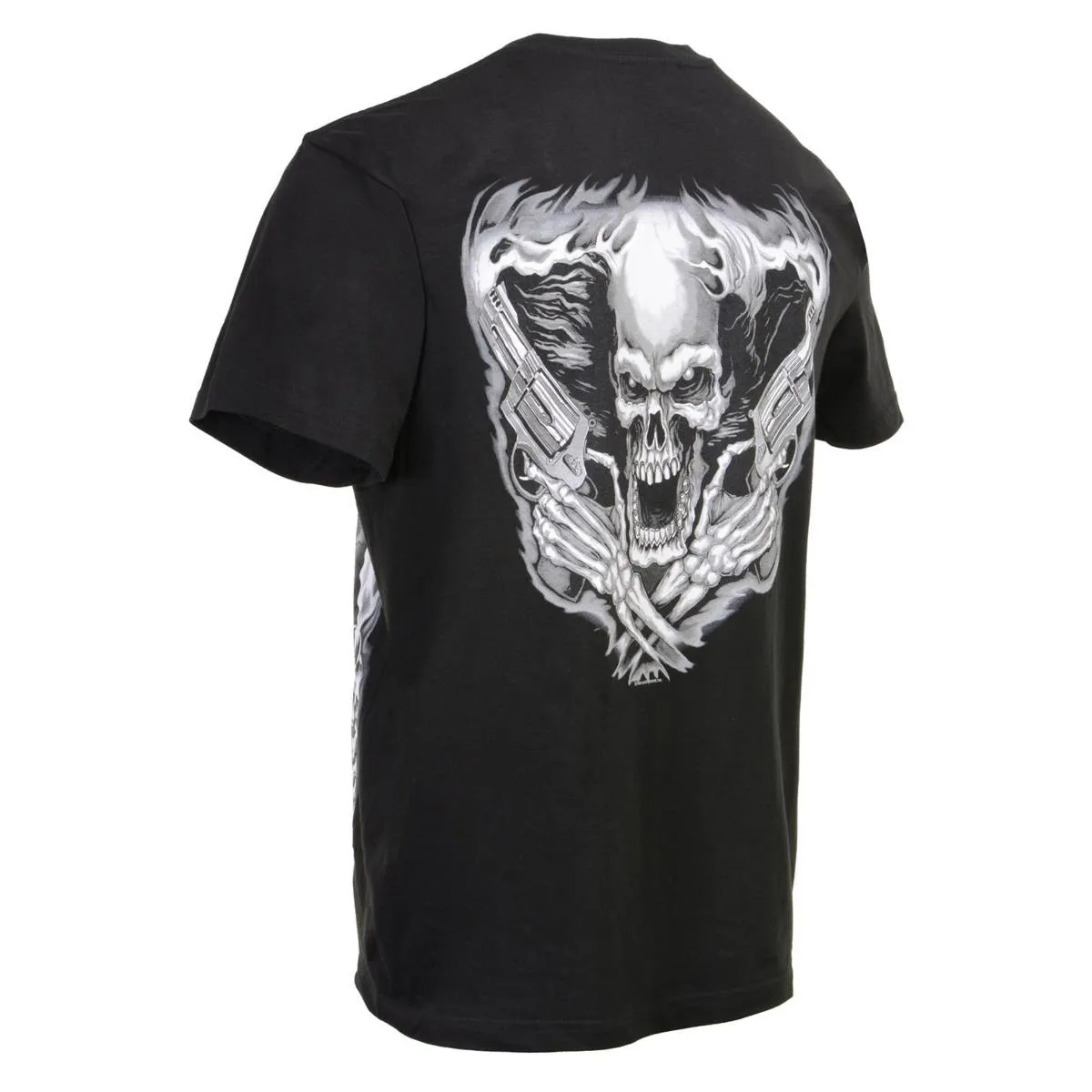 Milwaukee Leather MPMH116000 Men's 'Assassin' Double Sided Black T-Shirt