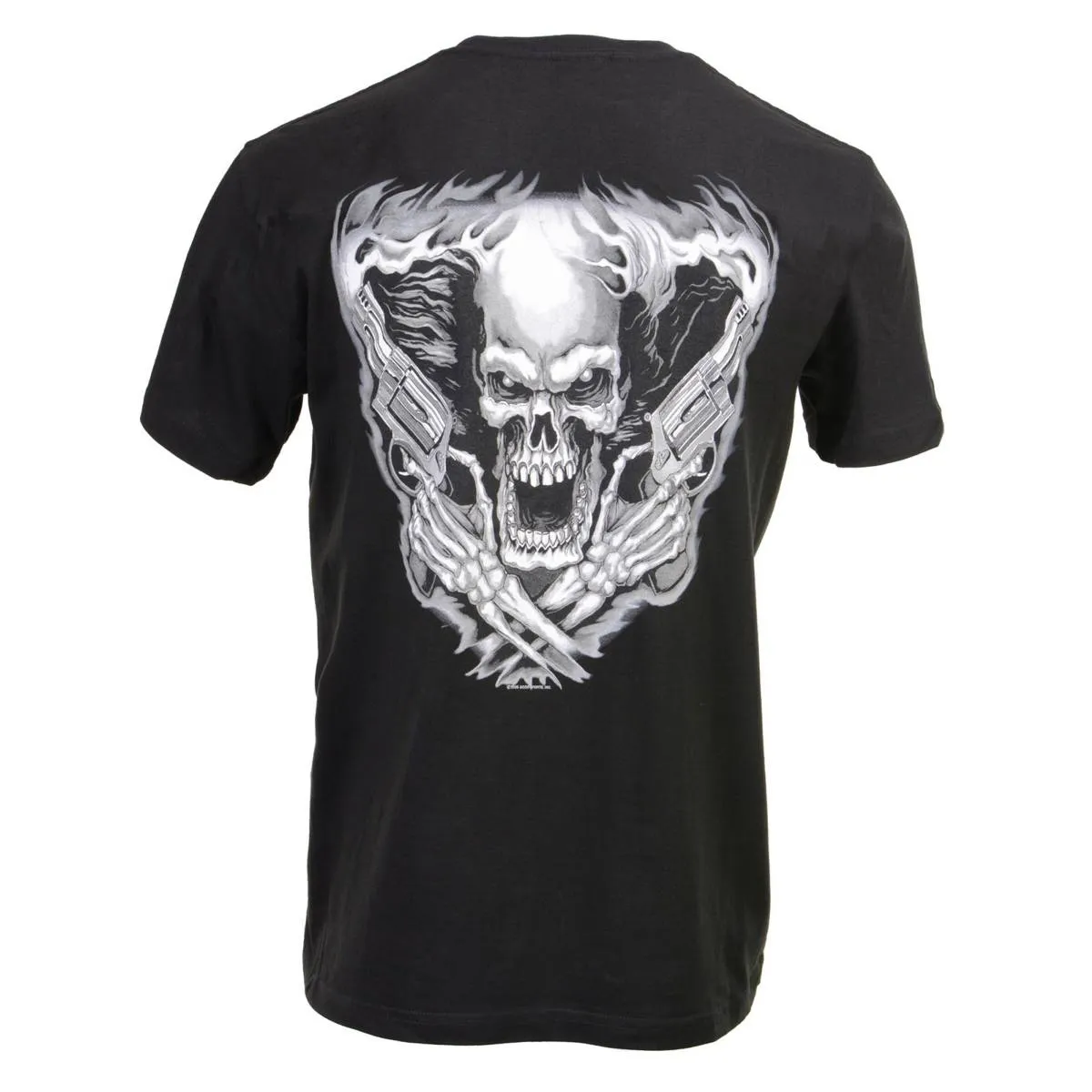 Milwaukee Leather MPMH116000 Men's 'Assassin' Double Sided Black T-Shirt