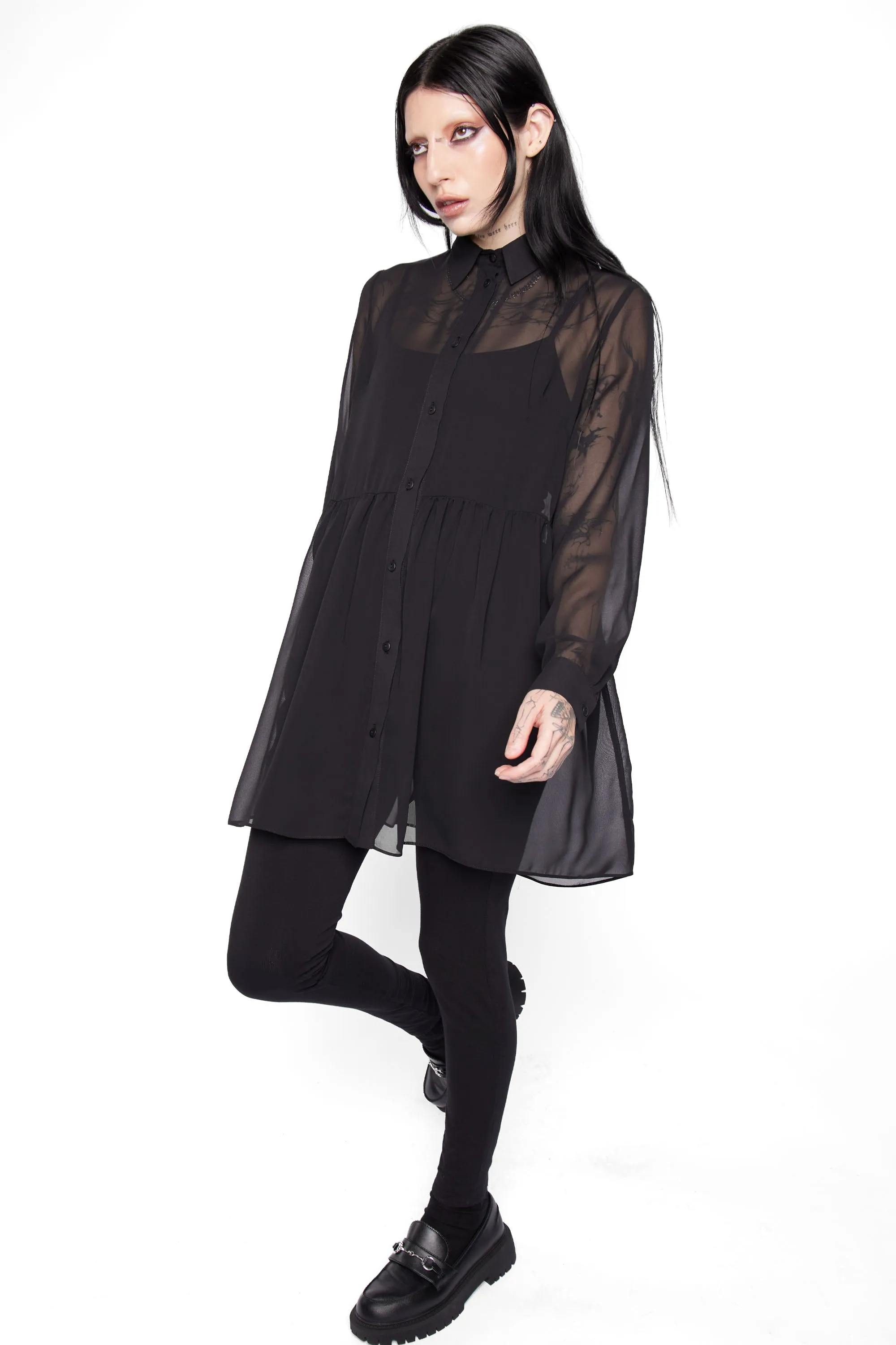 Nihil Button-Up Smock Shirt