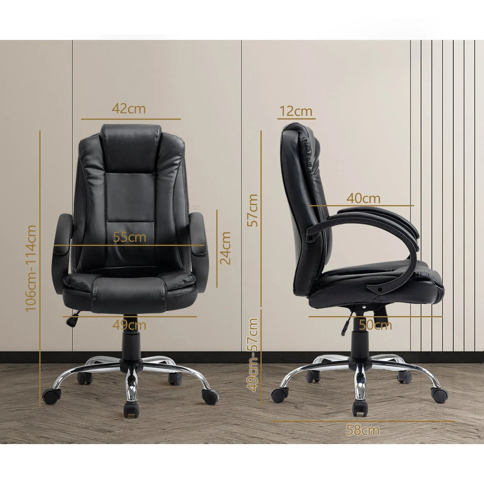 Oikiture Gaming Chair Office Executive Computer Chairs