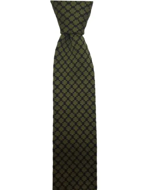 Olive Green Men's Knit Necktie