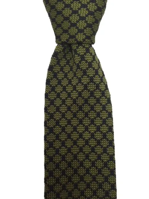 Olive Green Men's Knit Necktie