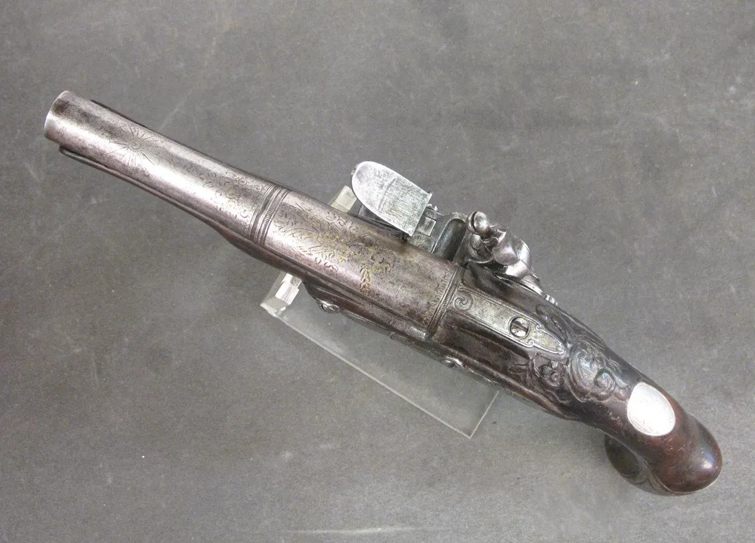 Original French Flintlock Pistol Circa 1750 - Quebec Connection