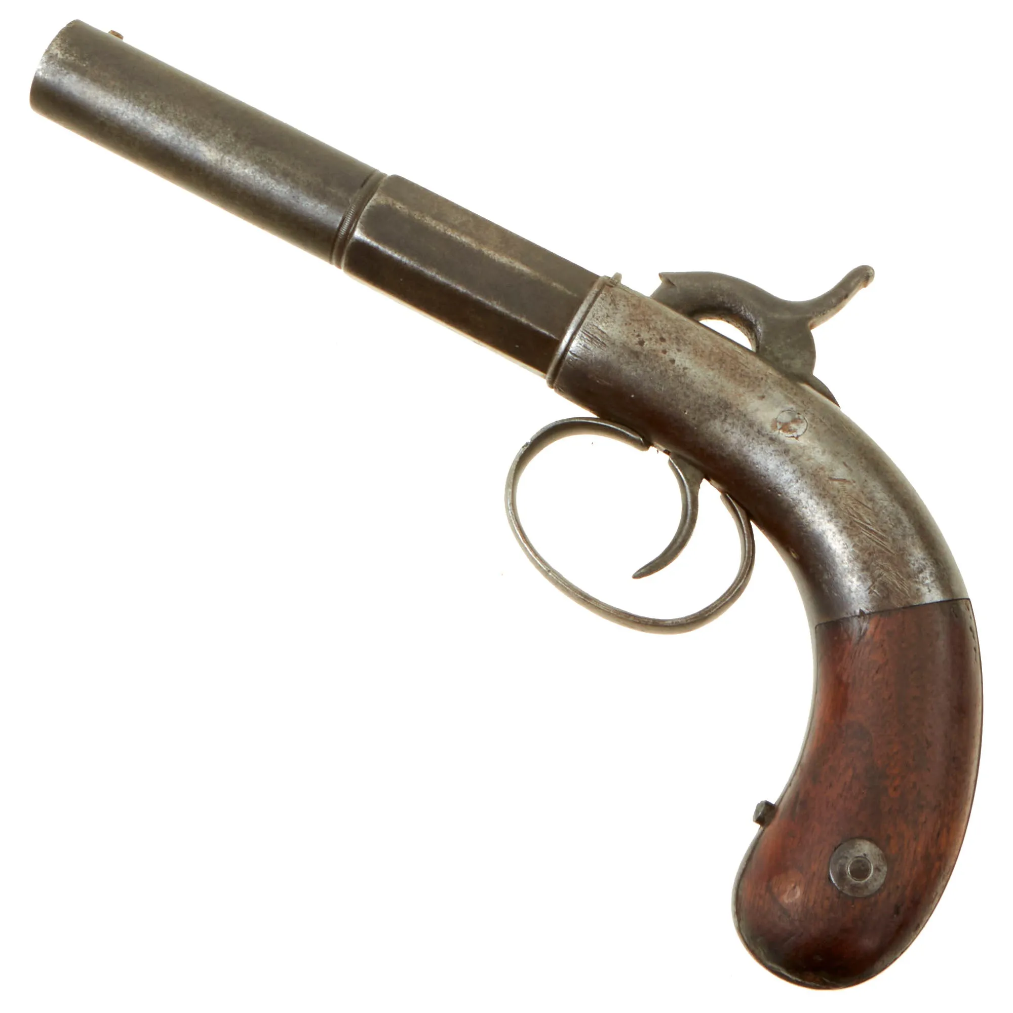 Original U.S. 19th Century Allen & Thurber Single Shot Rifled Percussion Overcoat Pistol Serial 501 - circa 1850