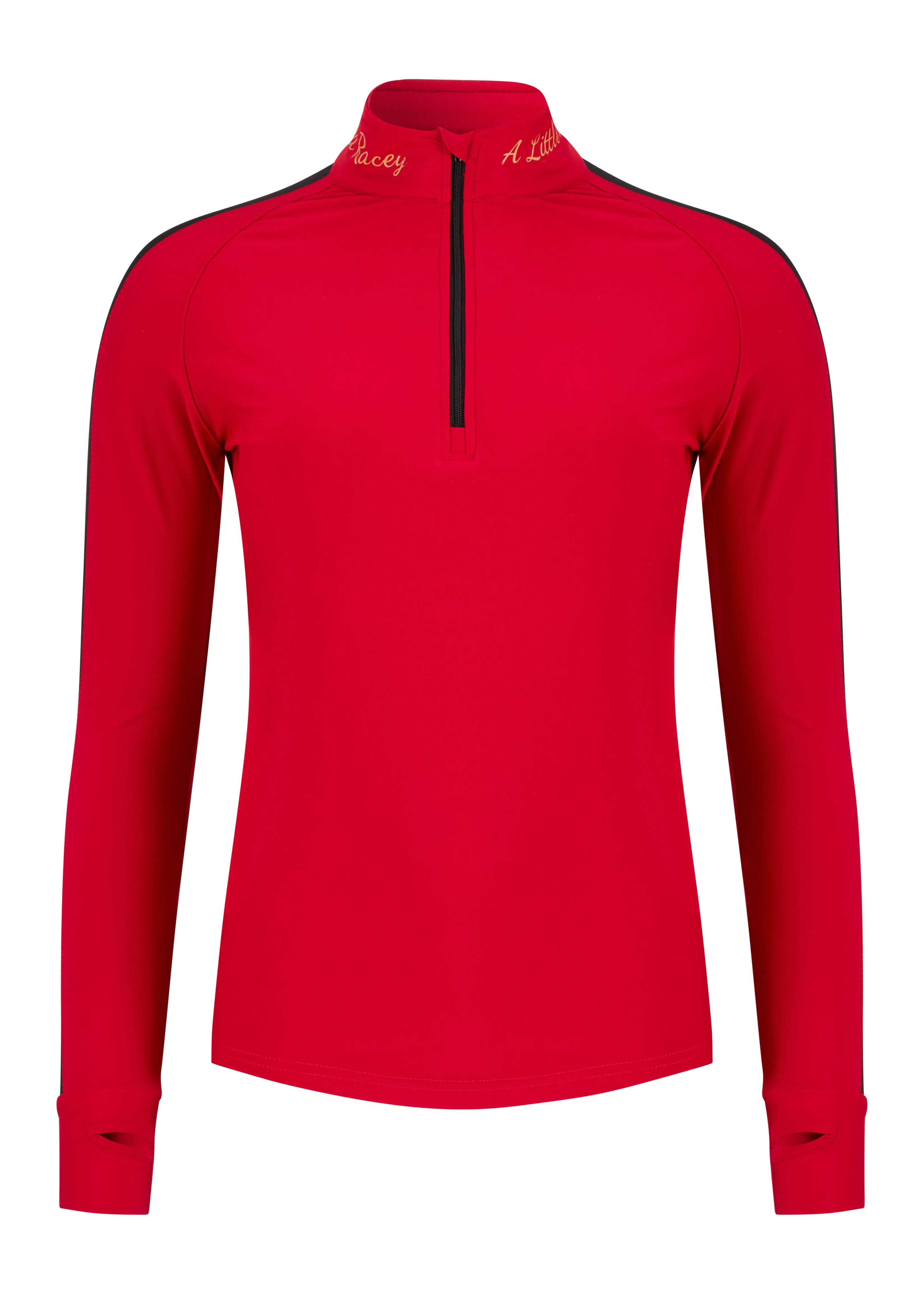 Reyal Top Red Long Sleeved By A Little Bit Racey