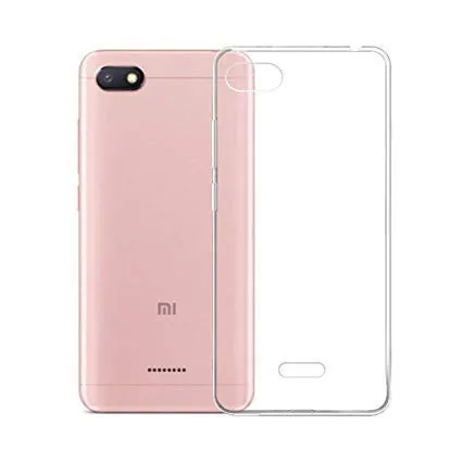 Silicone Mobile Back Cover for MI Redmi 6A (Transparent) Shockproof All Side Protection