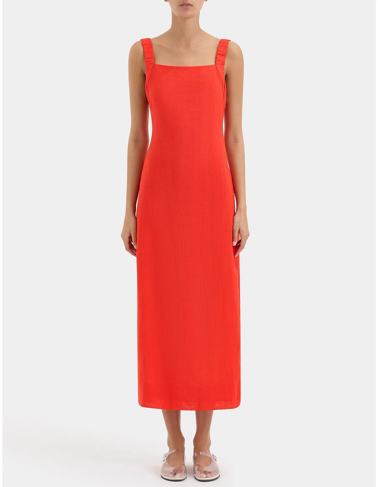 Sir Rosalia Open Back Dress in Tangerine