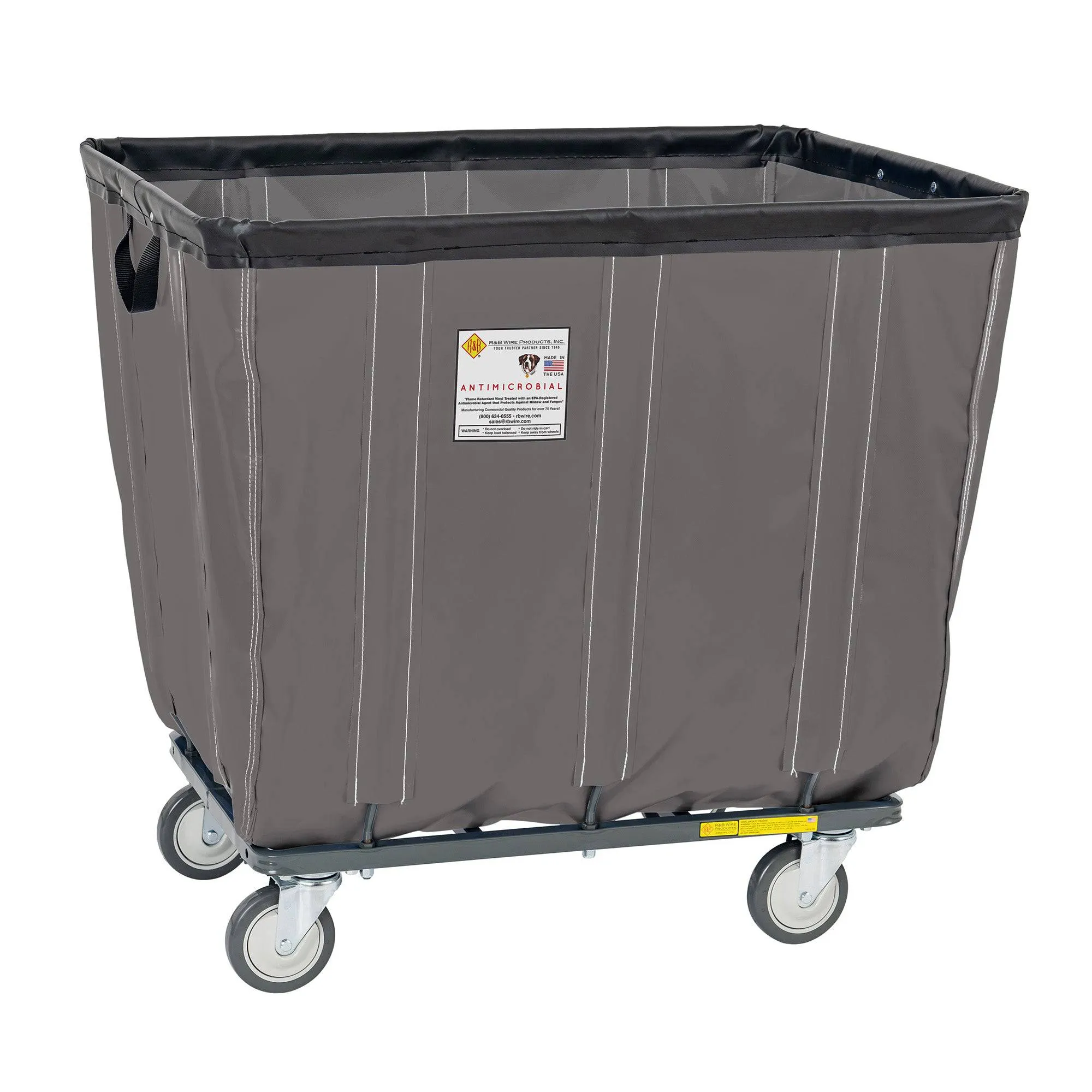 Vinyl Basket Truck with Antimicrobial Liner - 12 Bushel