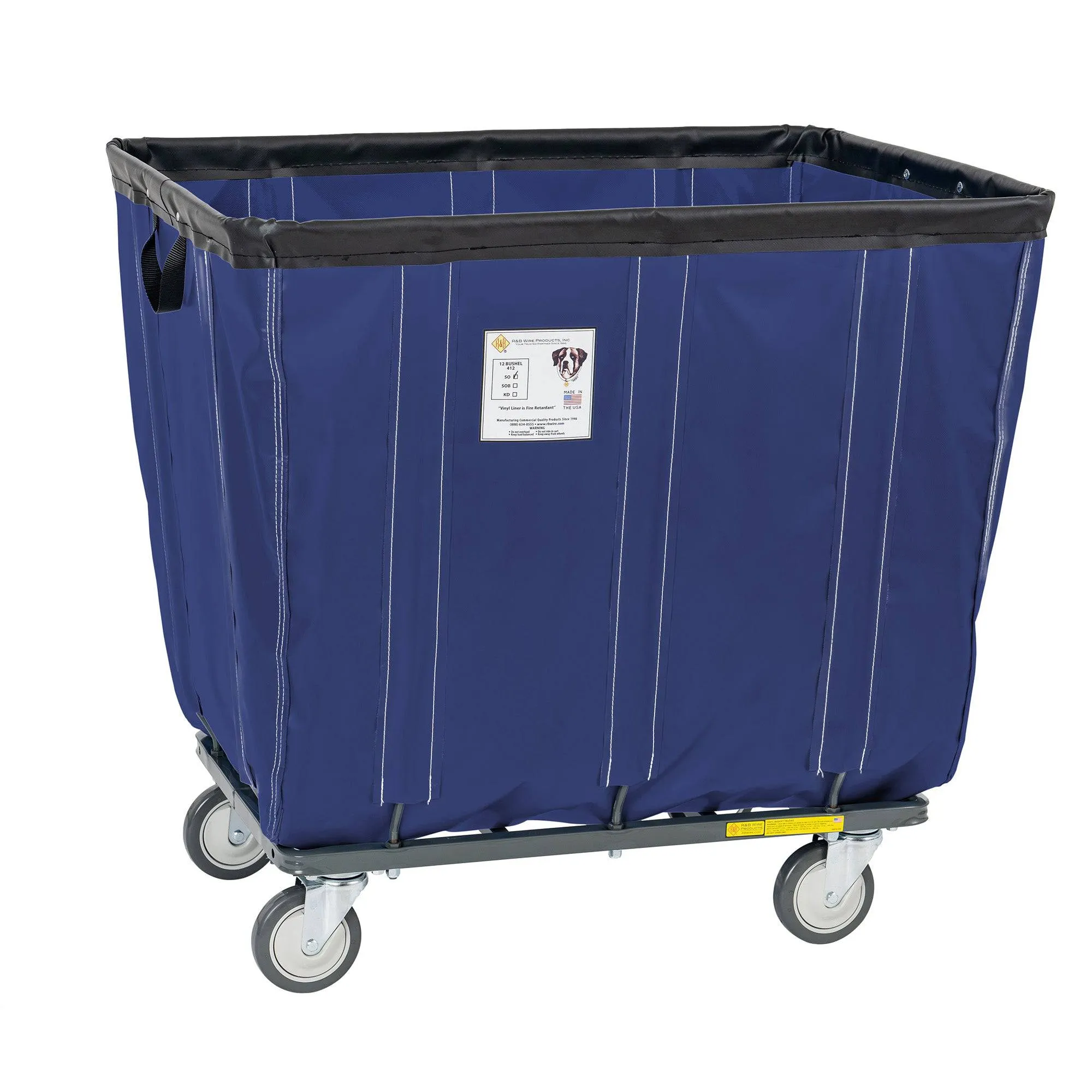 Vinyl Basket Truck with Antimicrobial Liner - 20 Bushel