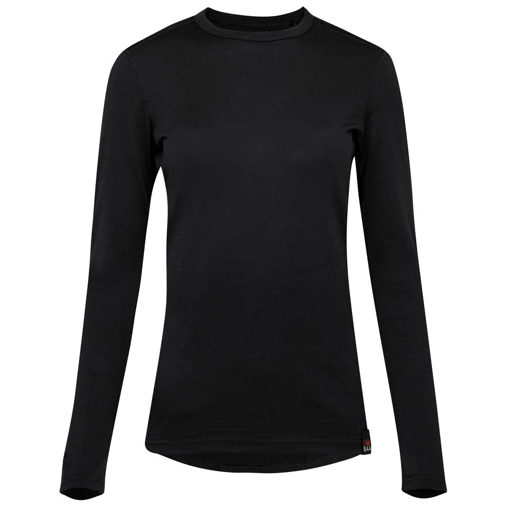 Womens Merino 180 Long Sleeve Crew (Black)