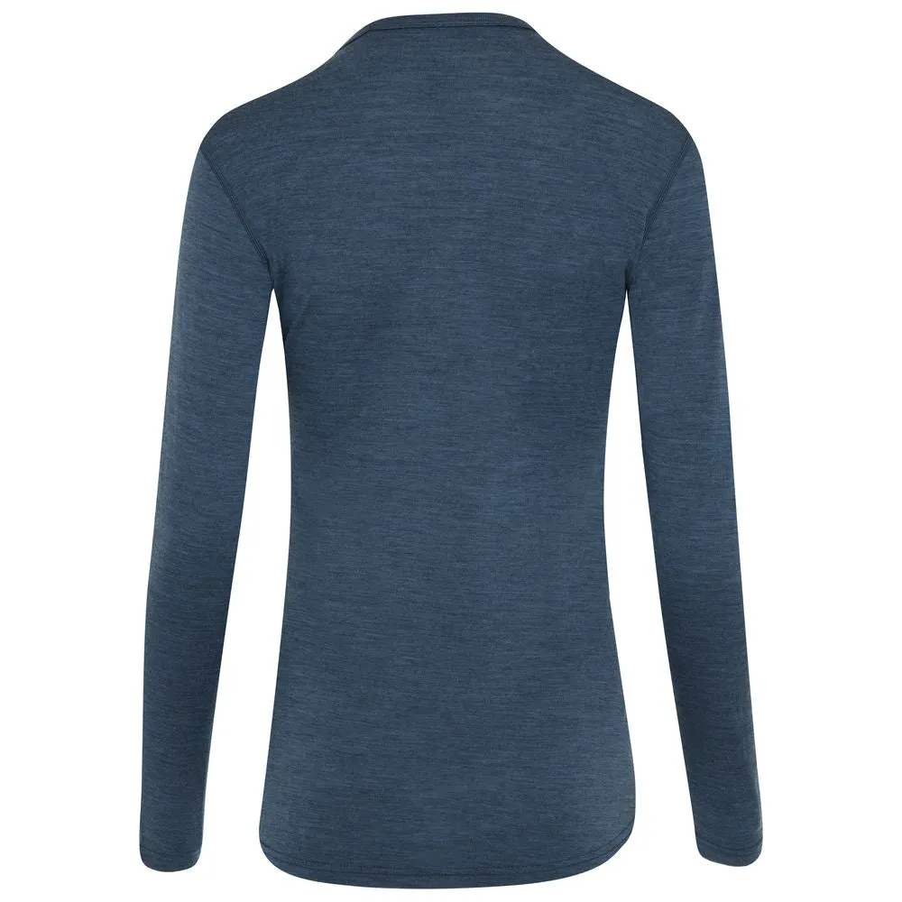 Womens Merino 180 Long Sleeve Crew (Denim)