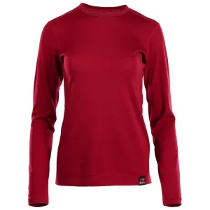 Womens Merino 180 Long Sleeve Crew (Red)