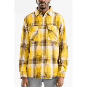 Yellow Checkered Flannel Shirt